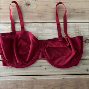CUUP The Balconette Mesh Red Bra